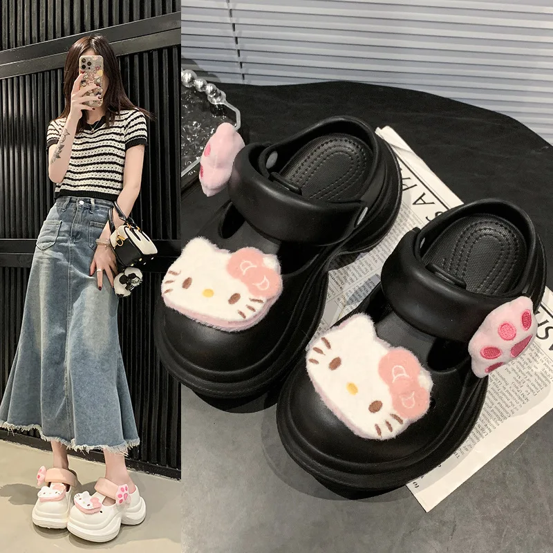 Sanrio Women Eva Slippers Anime Hello Kitty Sandals Kawaii Kuromi Summer Girls Female Summer Beach Outside Anti-Slip Sandals
Sanrio Women Eva Slippers Anime Hello Kitty Sandals Kawaii Kuromi Summer Girls Female Summer Beach Outside Anti-Slip Sandals