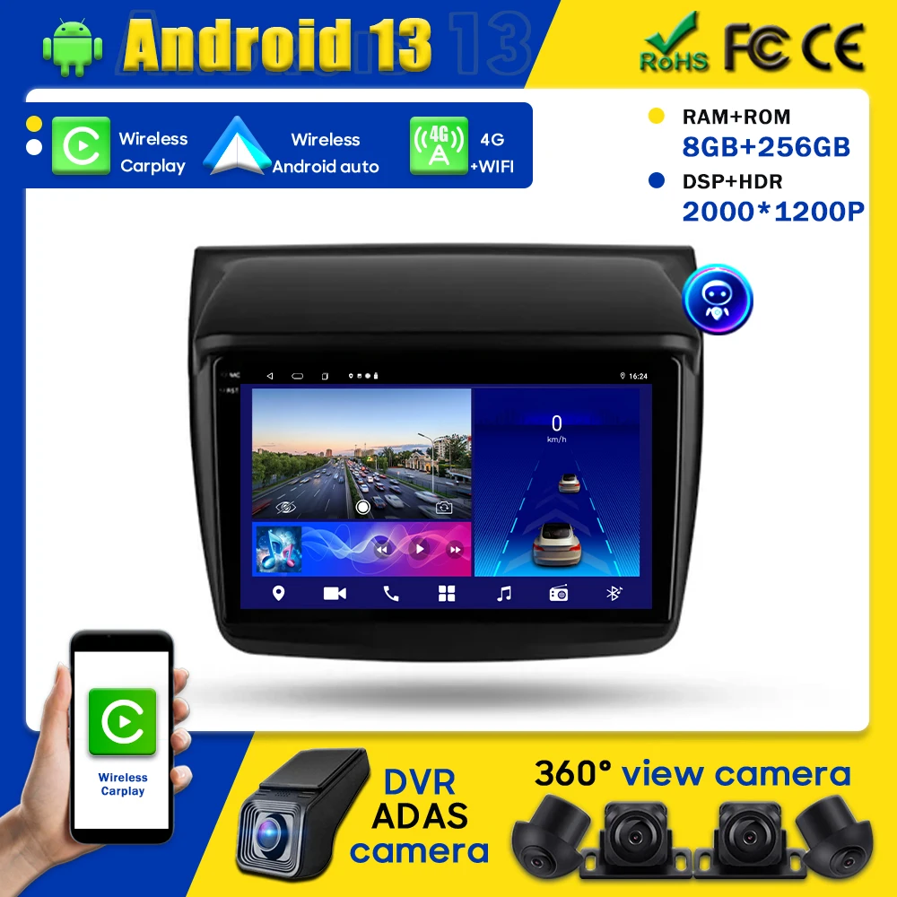 Android Car Multimedia Head Unit GPS For Mitsubishi Pajero Sport 2 L200 Triton 2008-2016 Auto Radio Player Carplay No 2din DVD
Android Car Multimedia Head Unit GPS For Mitsubishi Pajero Sport 2 L200 Triton 2008-2016 Auto Radio Player Carplay No 2din DVD