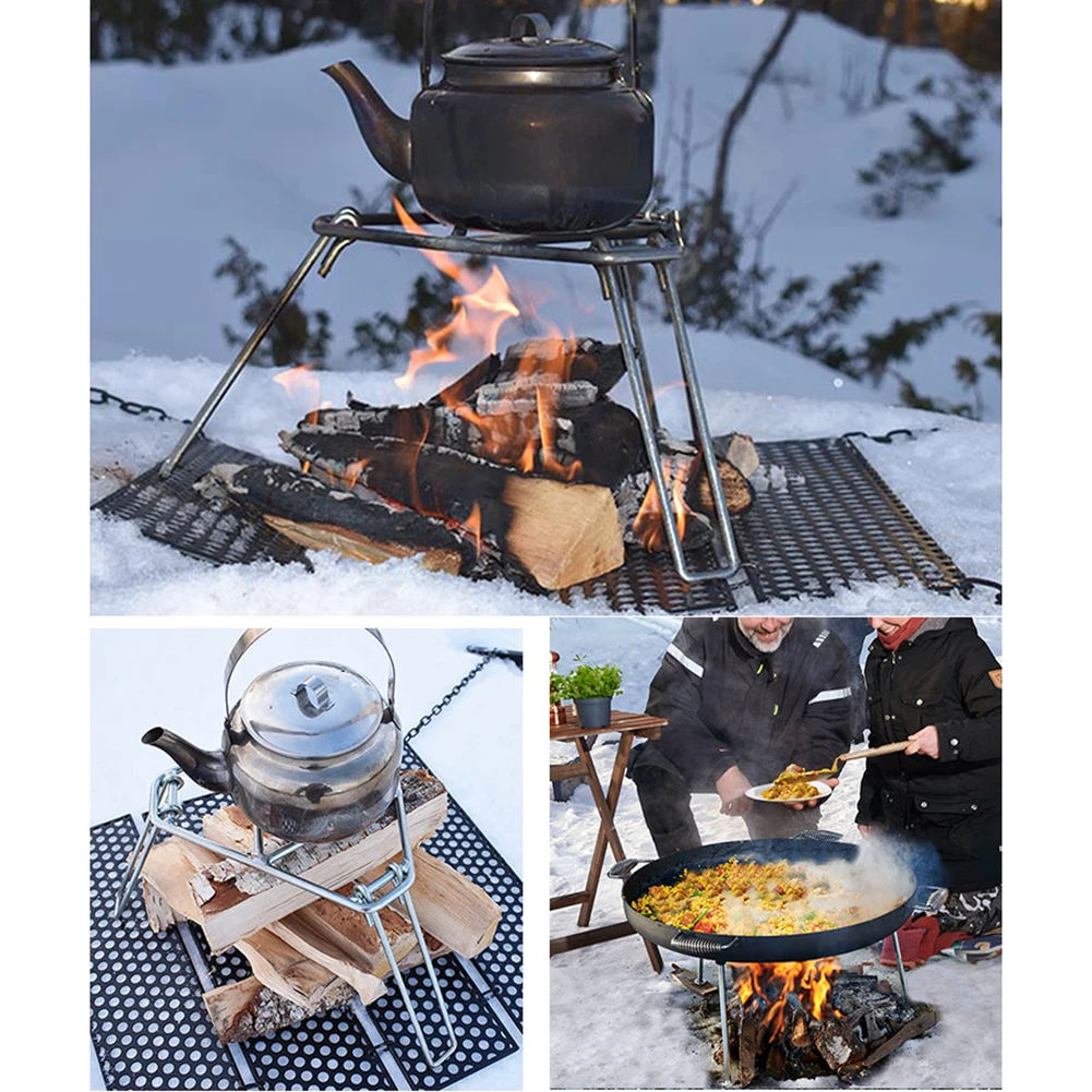 Foldable Campfire Stand Camping Bonfire Stand Rustproof Collapsible Stove Rack Compact Open Fire Tripod for Camping Picnic
Foldable Campfire Stand Camping Bonfire Stand Rustproof Collapsible Stove Rack Compact Open Fire Tripod for Camping Picnic