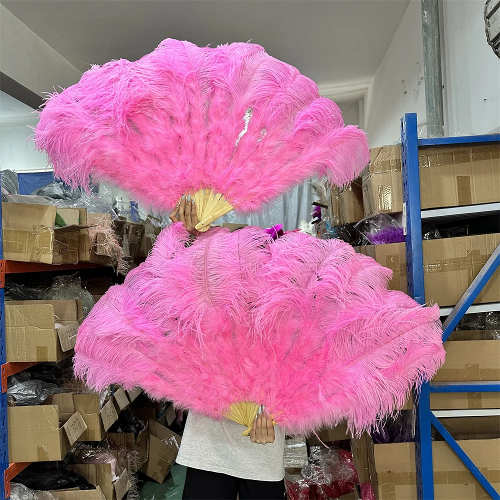 100/130CM Ostrich Feather Fan 13-Bone Dark Pink Fan Wedding hand fans for crafts Stage Performance Props Ostrich Feathers Fans
100/130CM Ostrich Feather Fan 13-Bone Dark Pink Fan Wedding hand fans for crafts Stage Performance Props Ostrich Feathers Fans