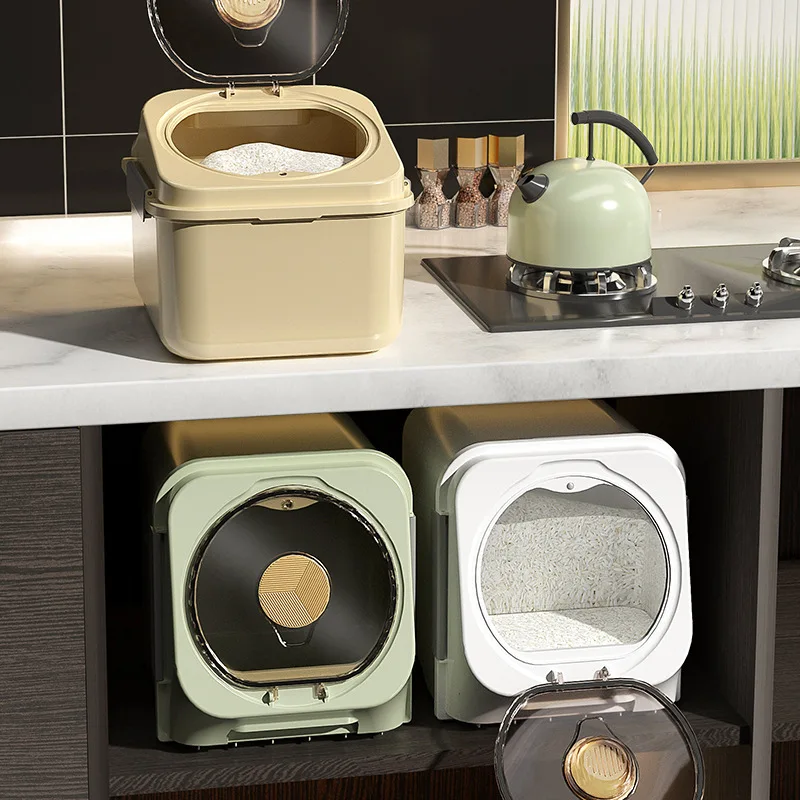 Airtight Rice Storage Container - Front-Opening Insect & Moisture Proof Bin, Kitchen Grain Keeper with Freshness Seal
Airtight Rice Storage Container - Front-Opening Insect & Moisture Proof Bin, Kitchen Grain Keeper with Freshness Seal