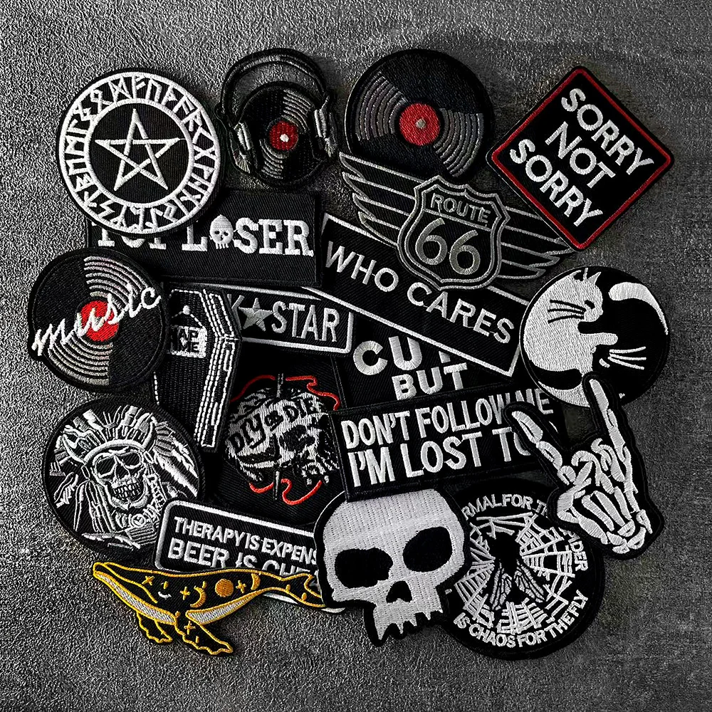 20Pcs/Lot ROCK WHO CARE TOP LOSER Iron on Patches Cloth Embroidered Applique Sewing Clothes Apparel Accessories
20Pcs/Lot ROCK WHO CARE TOP LOSER Iron on Patches Cloth Embroidered Applique Sewing Clothes Apparel Accessories