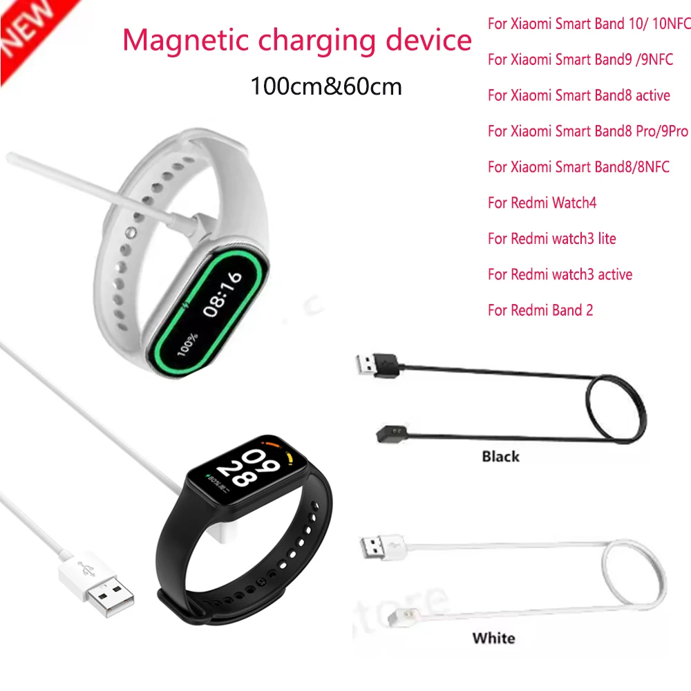 100cm Line USB Charging Cable for Xiaomi Smart Band 10 9 Magnetic Charger for Xiaomi Mi Band10 9 NFC Watch Accessories
100cm Line USB Charging Cable for Xiaomi Smart Band 10 9 Magnetic Charger for Xiaomi Mi Band10 9 NFC Watch Accessories