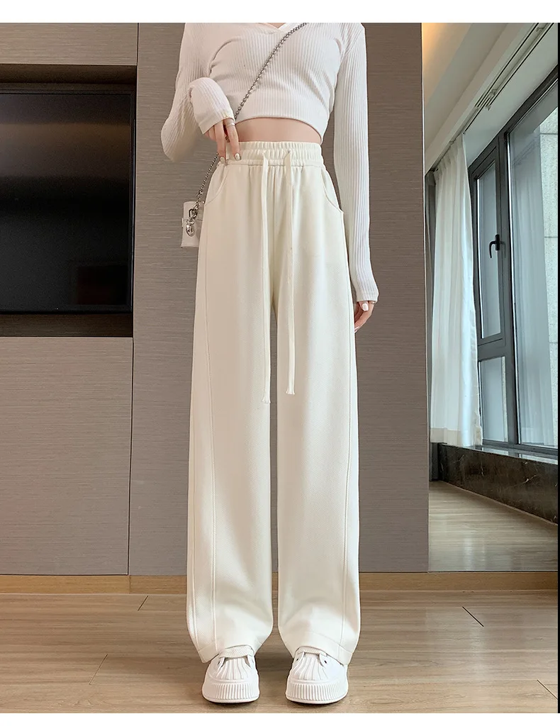 2025 New Solid Casual Pants Lady Concise Baggy High Waisted Daily Trousers Women Korean Drawstring Wide Leg Sweatpants
2025 New Solid Casual Pants Lady Concise Baggy High Waisted Daily Trousers Women Korean Drawstring Wide Leg Sweatpants
