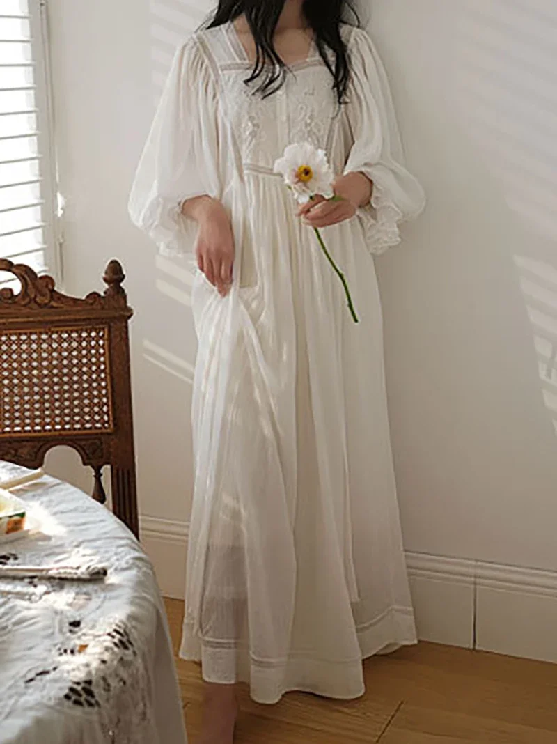 Женские ночные рубашки из чистого хлопка с оборками, халат, ночная рубашка, длинное платье, викторианская романтическая одежда для сна принцессы, ночная рубашка, домашняя одежда JJ948
Женские ночные рубашки из чистого хлопка с оборками, халат, ночная рубашка, длинное платье, викторианская романтическая одежда для сна принцессы, ночная рубашка, домашняя одежда JJ948