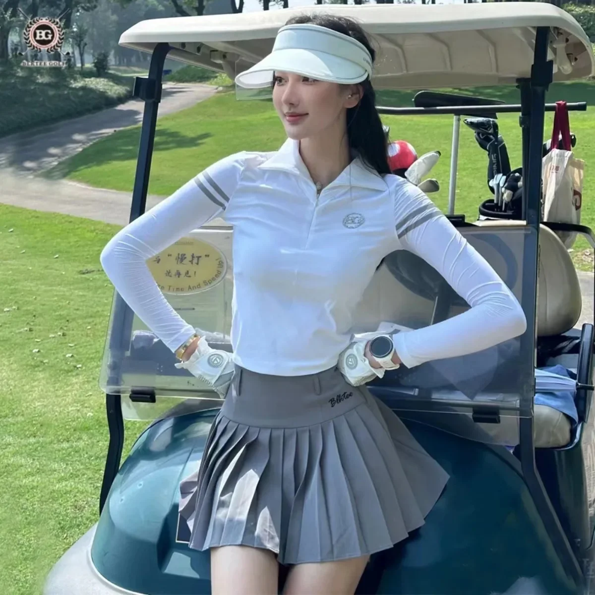 New BG Women's Golf Clothing Ice Silk Long Sleeve Anti-UV Breathable Polo Shirt and High-waist Skort High Quality Korean Style
New BG Women's Golf Clothing Ice Silk Long Sleeve Anti-UV Breathable Polo Shirt and High-waist Skort High Quality Korean Style