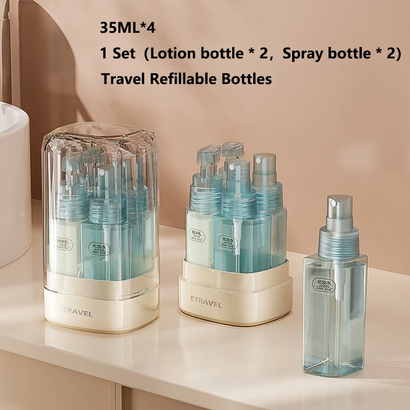 New 35ML*4 Portable Travel Refillable Bottles Set Spray Bottle Facial Cleanser Shampoo Bath Gel Lotion Bottle Empty Container
New 35ML*4 Portable Travel Refillable Bottles Set Spray Bottle Facial Cleanser Shampoo Bath Gel Lotion Bottle Empty Container