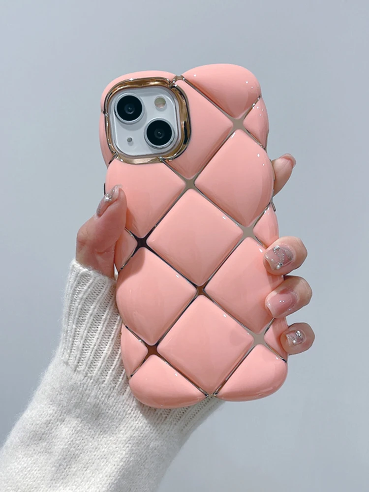 Plating 3D Plaid Diamond Pattern Candy Color Case For iPhone 15 Pro Max 16 14 13 11 12 15 Plus Shockproof Silicone Back Cover
Plating 3D Plaid Diamond Pattern Candy Color Case For iPhone 15 Pro Max 16 14 13 11 12 15 Plus Shockproof Silicone Back Cover