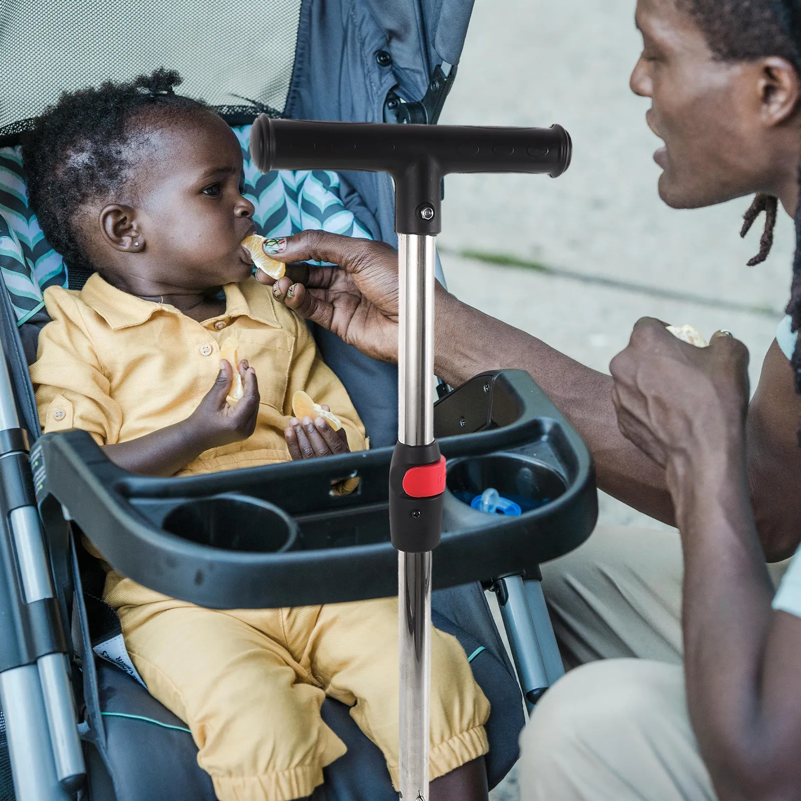 Ergonomic Baby Push Rod T Shape Handle Bar 24Mm Diameter Quick Release Stroller Replacement Handle Attachment for Outdoor
Ergonomic Baby Push Rod T Shape Handle Bar 24Mm Diameter Quick Release Stroller Replacement Handle Attachment for Outdoor