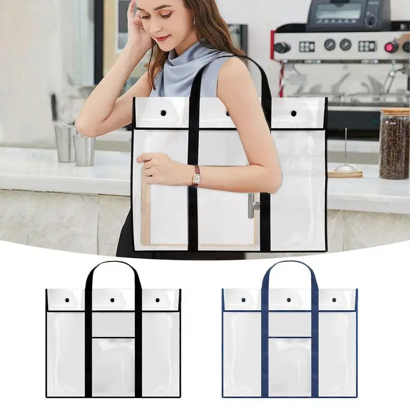 Poster Bag Carrier Large Waterproof Art Poster Bag Clear Artwork Storage Organizer Bulletin Board Holder with Handle & Pocket
Poster Bag Carrier Large Waterproof Art Poster Bag Clear Artwork Storage Organizer Bulletin Board Holder with Handle & Pocket