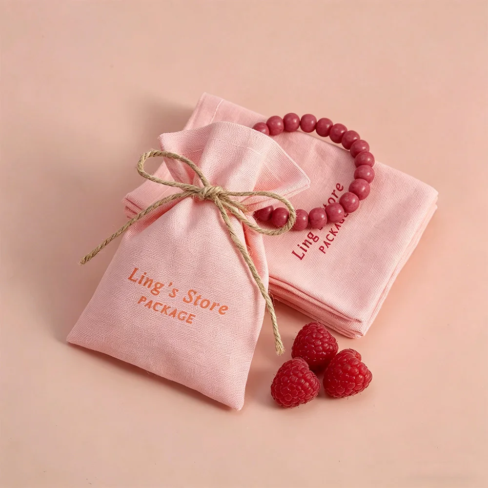 100Pcs Pink Pure Natural Logo Muslin Jewelry Bags Baptism Wedding Mini Gift Canvas Pouches Cotton Sachets Candy Packaging Sacks
100Pcs Pink Pure Natural Logo Muslin Jewelry Bags Baptism Wedding Mini Gift Canvas Pouches Cotton Sachets Candy Packaging Sacks
