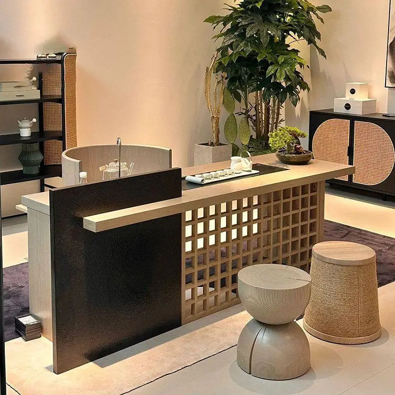 New Chinese style tea table and chair combination balcony small household
New Chinese style tea table and chair combination balcony small household