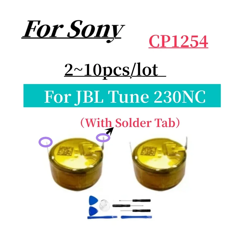 2~10pcs CP1254 3.7v 0.259Wh Bluetooth Headset Battery For JBL Tune 230NC 230 NC TWS Earbuds T230NC
2~10pcs CP1254 3.7v 0.259Wh Bluetooth Headset Battery For JBL Tune 230NC 230 NC TWS Earbuds T230NC