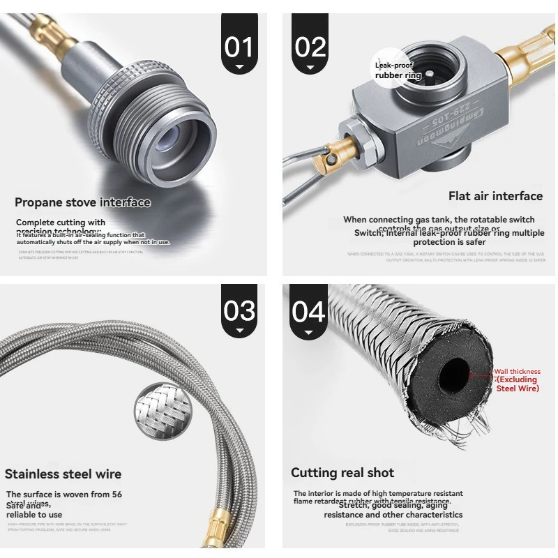 Outdoor Camping Z29 Propane to Mountain Extension Stove Spray Gun with American Gas Tank Connection Pipe for Al Fresco Cooking
Outdoor Camping Z29 Propane to Mountain Extension Stove Spray Gun with American Gas Tank Connection Pipe for Al Fresco Cooking