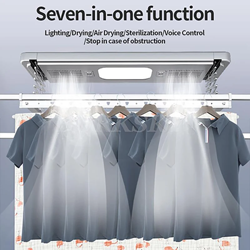 Electric Clothesline Ceiling Dryer Intelligent Lifting With Lights Balcony Ceiling Space Aluminum Telescopic Rod Laundry Hanger
Electric Clothesline Ceiling Dryer Intelligent Lifting With Lights Balcony Ceiling Space Aluminum Telescopic Rod Laundry Hanger