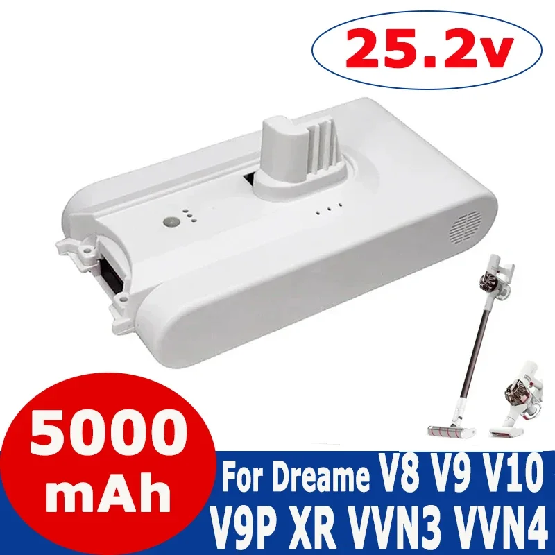 For Dreame V8 V9 V10 V9P XR VVN3 VVN4 5000mAh Lithium Battery Handheld Cordless Vacuum Cleaner Parts Replacement Battery
For Dreame V8 V9 V10 V9P XR VVN3 VVN4 5000mAh Lithium Battery Handheld Cordless Vacuum Cleaner Parts Replacement Battery