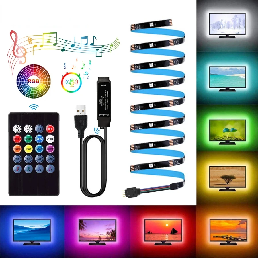 Светодиодная лента 2835 5050 USB Bluetooth Гибкая лампа Лента 3 клавиши Датчик звука RGB Лента 1M 2M 3M 4M DC5V Украшение Подсветка телевизора
Светодиодная лента 2835 5050 USB Bluetooth Гибкая лампа Лента 3 клавиши Датчик звука RGB Лента 1M 2M 3M 4M DC5V Украшение Подсветка телевизора