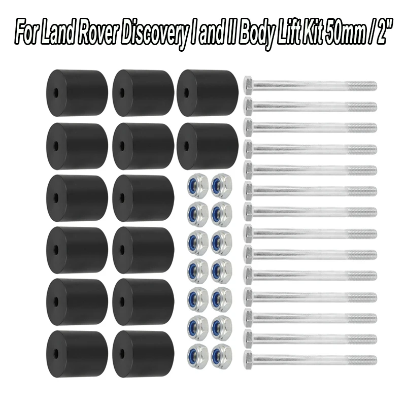 For Land Rover Discovery 1 or 2 Body Lift Kit 50mm / 2" 14 Spacers and Bolts Nut
For Land Rover Discovery 1 or 2 Body Lift Kit 50mm / 2" 14 Spacers and Bolts Nut