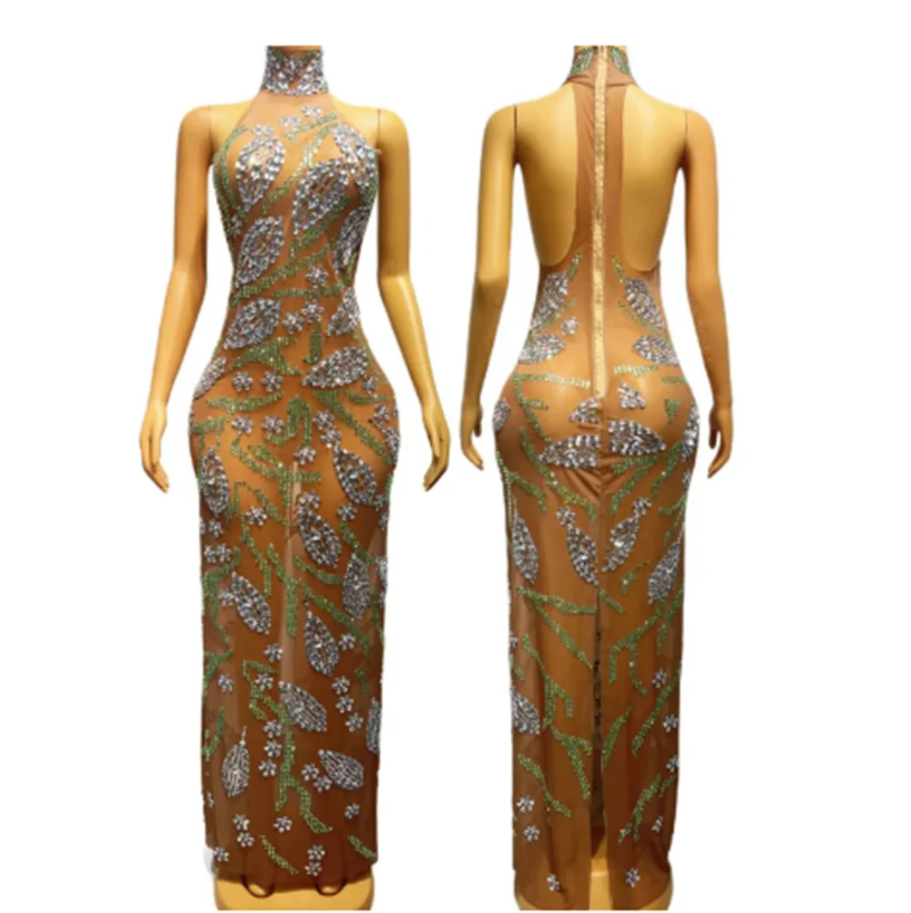 Full Rhinestones Dress Singer Host Stage Clothes Stretch Drag Queen Costume Birthday Party Banquet Evening Dresses
Full Rhinestones Dress Singer Host Stage Clothes Stretch Drag Queen Costume Birthday Party Banquet Evening Dresses