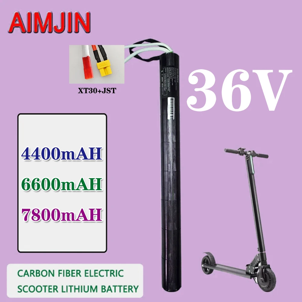 for Carbon Fiber Scooter Batteries 36V Lithium ion Battery Pack 4400mAH/6600mAH/7800mAH with BMS
for Carbon Fiber Scooter Batteries 36V Lithium ion Battery Pack 4400mAH/6600mAH/7800mAH with BMS