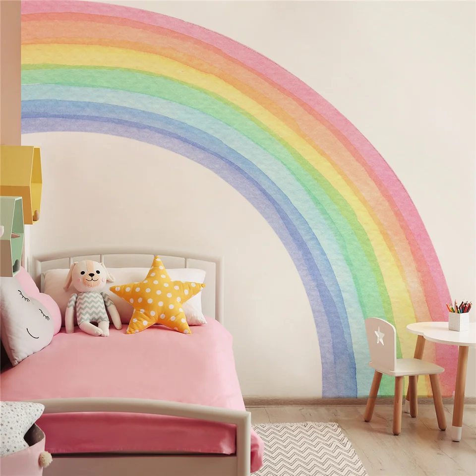 Large Size Half Watercolor Rainbow Children's Room Wall Cloth Nordic Style Decorative Wall Stickers Girls Baby Bedroom Decor DIY
Large Size Half Watercolor Rainbow Children's Room Wall Cloth Nordic Style Decorative Wall Stickers Girls Baby Bedroom Decor DIY