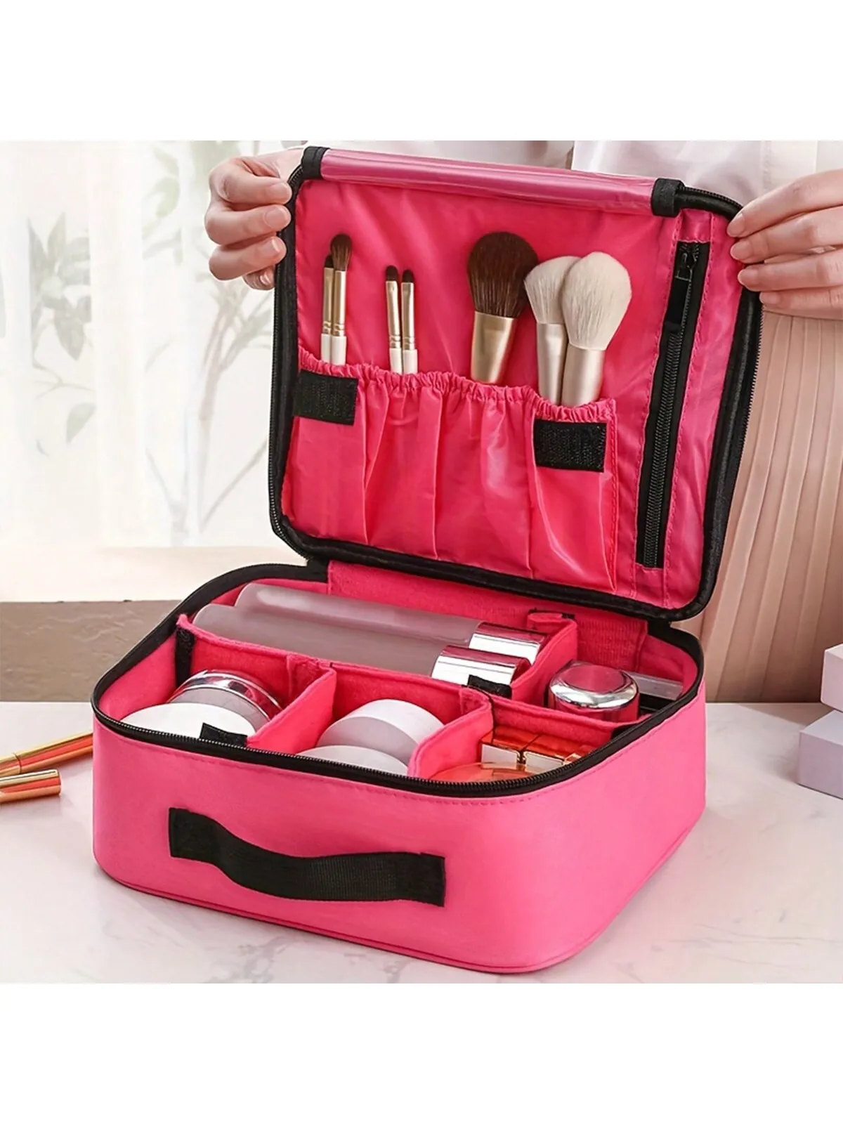 Нейлоновая косметичка, многофункциональная портативная косметичка большой емкости, дорожная косметичка, косметичка 
Нейлоновая косметичка, многофункциональная портативная косметичка большой емкости, дорожная косметичка, косметичка