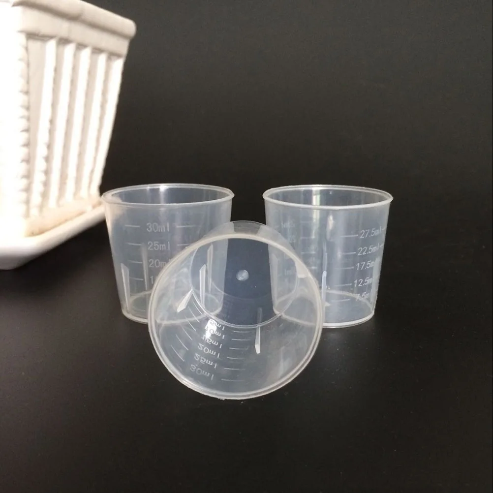 50pcs 30Ml Plastic Graduated Measuring Cups Transparent Liquid Container For Mixing Paint Epoxy Resin Lab Kitchen Use 
50pcs 30Ml Plastic Graduated Measuring Cups Transparent Liquid Container For Mixing Paint Epoxy Resin Lab Kitchen Use