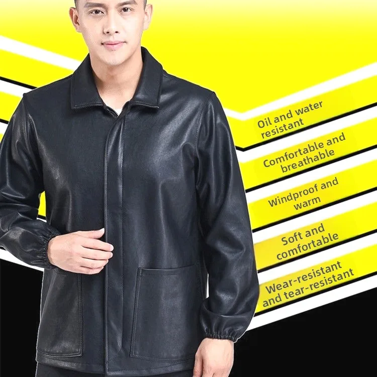 Men's ort Leather Jaet Waterproof Oil Resistant Farming Fiing Workwear Car Wa Diwaing Butchering Auto Repair PU A...
Men's ort Leather Jaet Waterproof Oil Resistant Farming Fiing Workwear Car Wa Diwaing Butchering Auto Repair PU A...