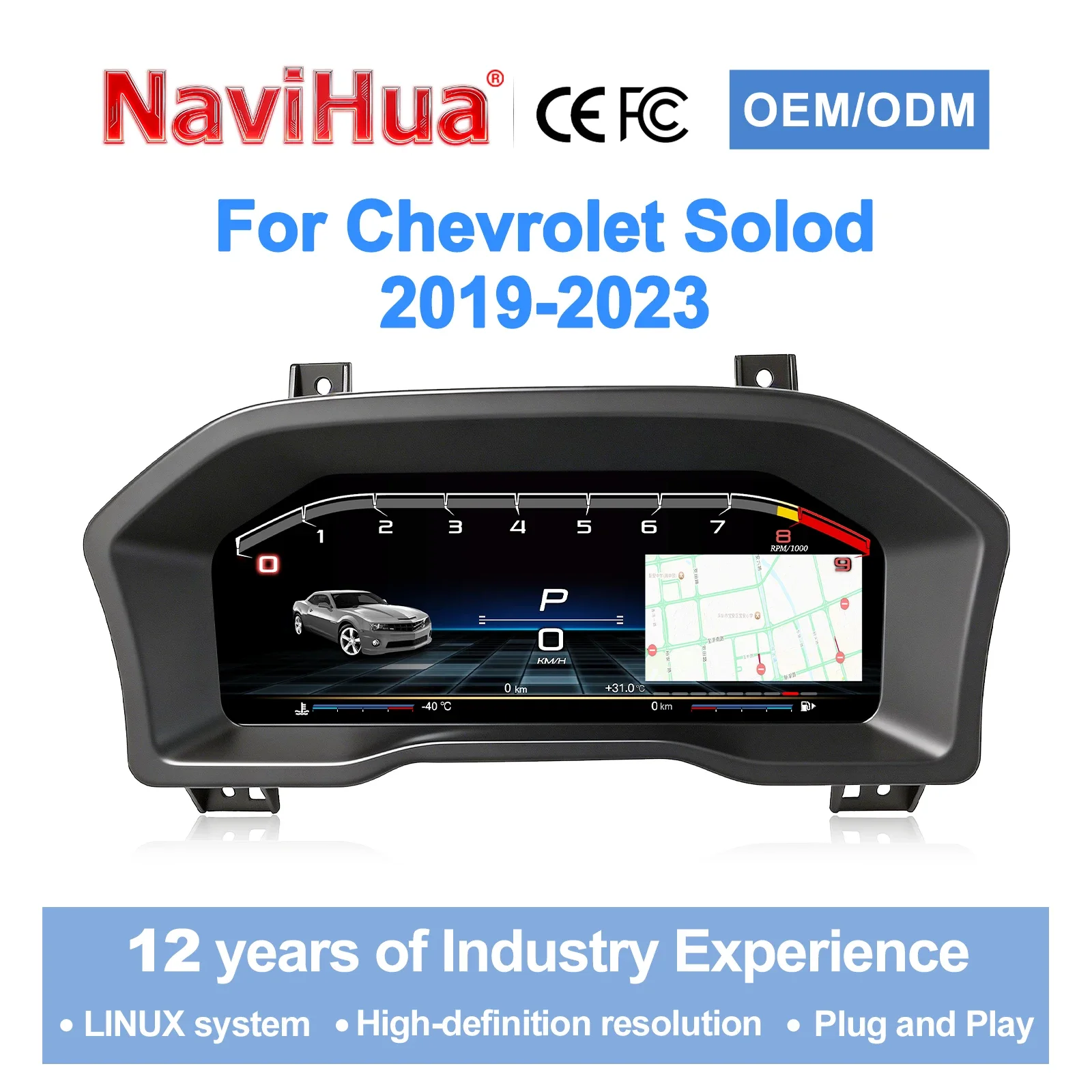 Navihua LCD Digital Cluster Linux System Speedometer Carplay Auto Metrer Cluster for Chevrolet Silverado GMC Sierra 2019-2023
Navihua LCD Digital Cluster Linux System Speedometer Carplay Auto Metrer Cluster for Chevrolet Silverado GMC Sierra 2019-2023