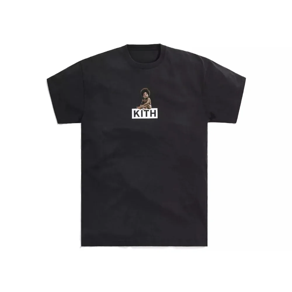Trendy Short Sleeved with Letter Print Summer Round Neck Cotton KITH T-shirt Casual Loose and Simple Men Women Top Tee 
Trendy Short Sleeved with Letter Print Summer Round Neck Cotton KITH T-shirt Casual Loose and Simple Men Women Top Tee