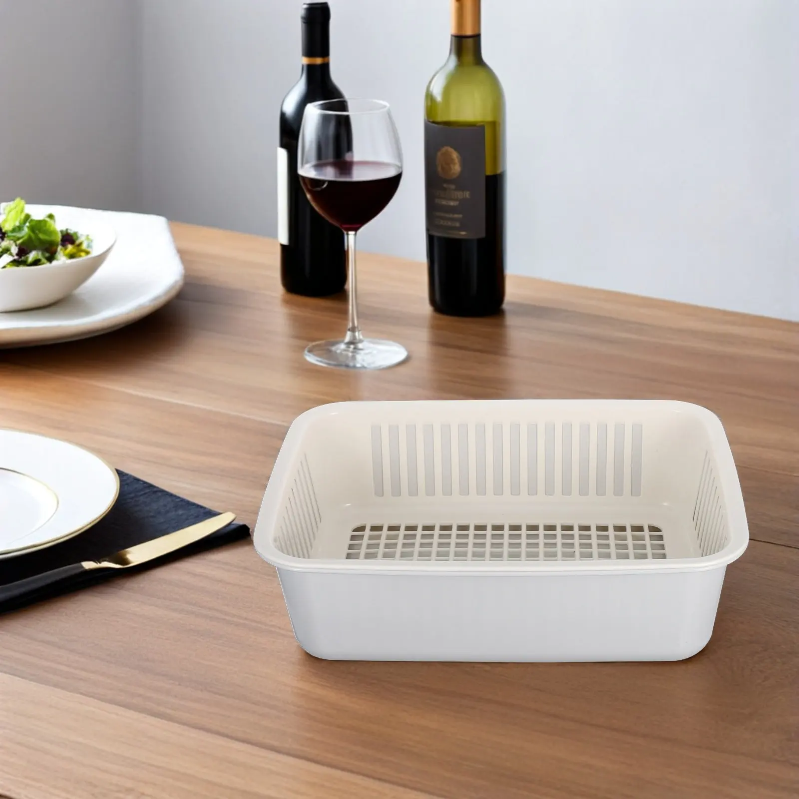 Double-Layer Draining Basket Grey Beige Plastic Vegetable Fruit Washing Basin Kitchen Colander Drain Basket Multipurpose Food
Double-Layer Draining Basket Grey Beige Plastic Vegetable Fruit Washing Basin Kitchen Colander Drain Basket Multipurpose Food