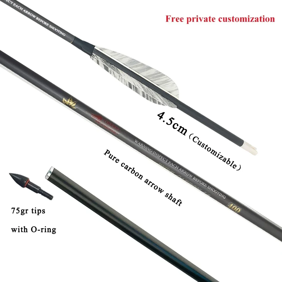 12pcs Horseback Shooting ID6.2MM Carbon Arrows Spine 300-1000 30inch 3inch Turkey Feather Compound Bow Hunting
12pcs Horseback Shooting ID6.2MM Carbon Arrows Spine 300-1000 30inch 3inch Turkey Feather Compound Bow Hunting