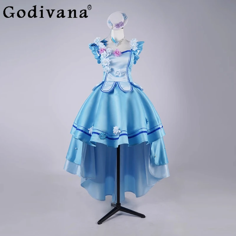 Blue Color Halloween Cos Dress Suit Girls Cosplay Magic Angel Flower Dress Women's Sleeveless High Waist Princess Dress Set
Blue Color Halloween Cos Dress Suit Girls Cosplay Magic Angel Flower Dress Women's Sleeveless High Waist Princess Dress Set