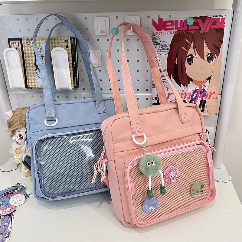 Japanese Y2K Students Ita Bookbag Casual Soft Girls DIY Pin Bag Cute Anime Itabag Nylon Tote Shoulder Bag Women Shopping Handbag
Japanese Y2K Students Ita Bookbag Casual Soft Girls DIY Pin Bag Cute Anime Itabag Nylon Tote Shoulder Bag Women Shopping Handbag