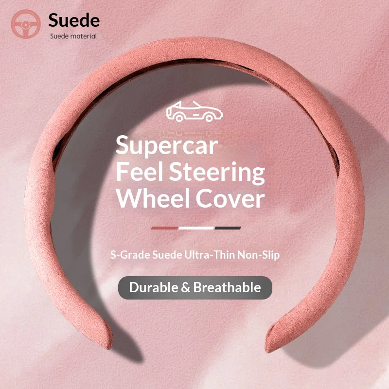 Red Suede Car Steering Wheel Cover S-Class Ultra-Thin Luxury Edition Breathable Sweat Proof Non-Slip And Durable Popular Item
Red Suede Car Steering Wheel Cover S-Class Ultra-Thin Luxury Edition Breathable Sweat Proof Non-Slip And Durable Popular Item