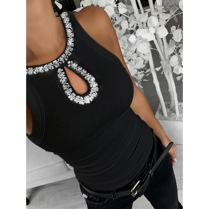 High-Elasticity Sleeveless Round-Neck Blouse - Pearl, Casual Elegant - Top, Solid Color Stretchable Shirt
High-Elasticity Sleeveless Round-Neck Blouse - Pearl, Casual Elegant - Top, Solid Color Stretchable Shirt