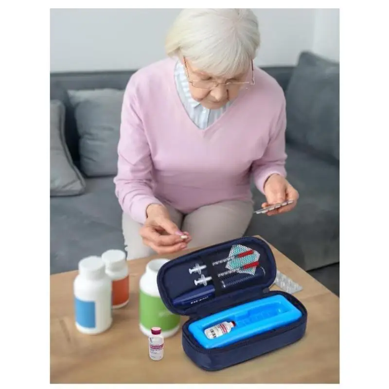 Diabetes Insulin Cooler Cold Storage Travel Case Carrying Insulated Bag with Foil Cooling Storage Protector Pill Box for Vial
Diabetes Insulin Cooler Cold Storage Travel Case Carrying Insulated Bag with Foil Cooling Storage Protector Pill Box for Vial