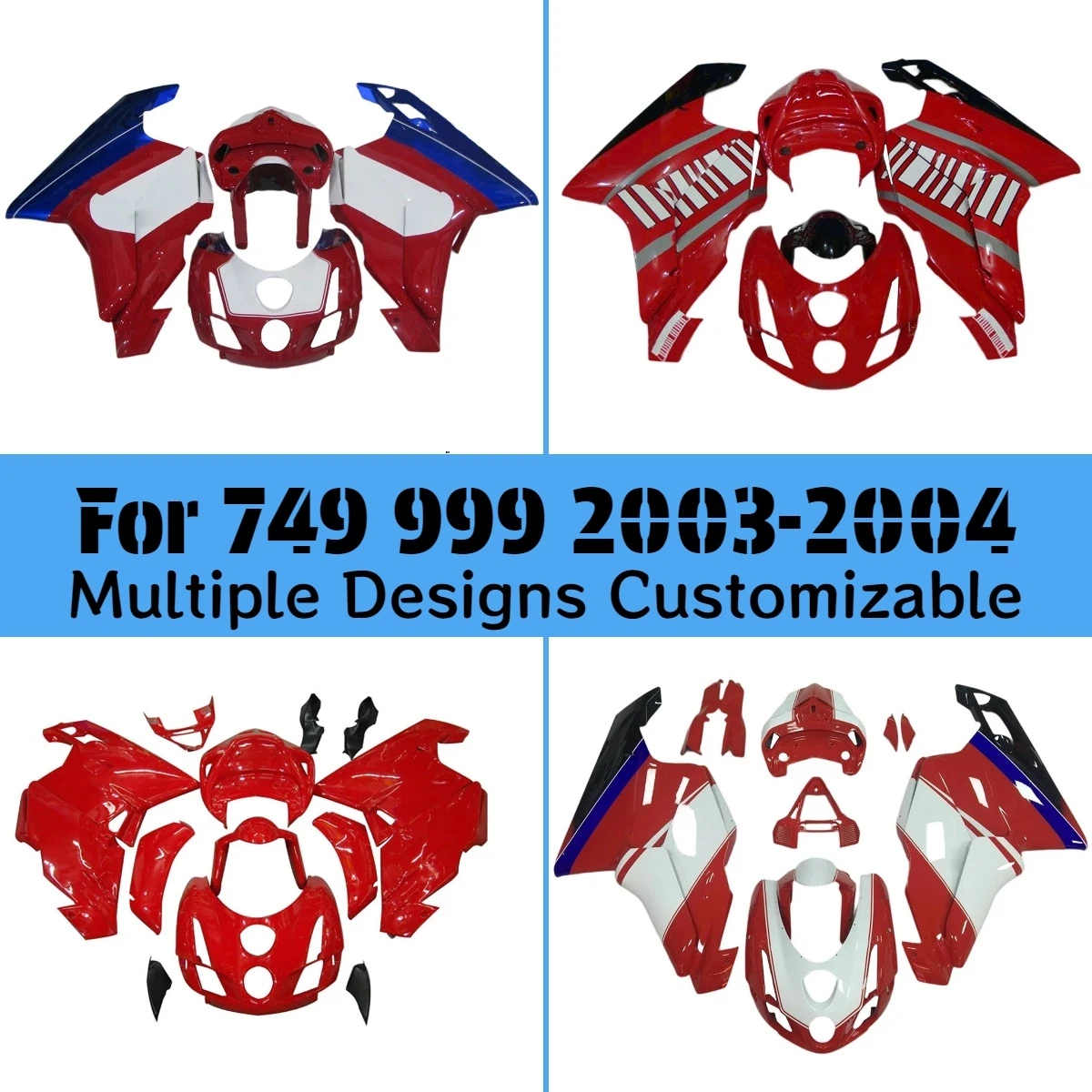Motorcycle Fairing Set 749 2003 2004 ABS Plastic Fairings Custom Injection Bodywork Kit for DUCATI 999 03 04
Motorcycle Fairing Set 749 2003 2004 ABS Plastic Fairings Custom Injection Bodywork Kit for DUCATI 999 03 04