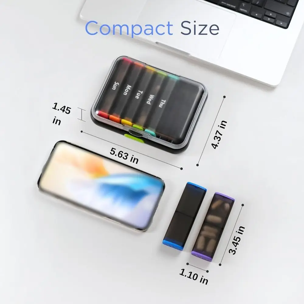 14 Grid 7-Day Pill Organizer Waterproof Dust-proof Weekly Pill Case Large Capacity Moisture-proof Daily Pill Box
14 Grid 7-Day Pill Organizer Waterproof Dust-proof Weekly Pill Case Large Capacity Moisture-proof Daily Pill Box