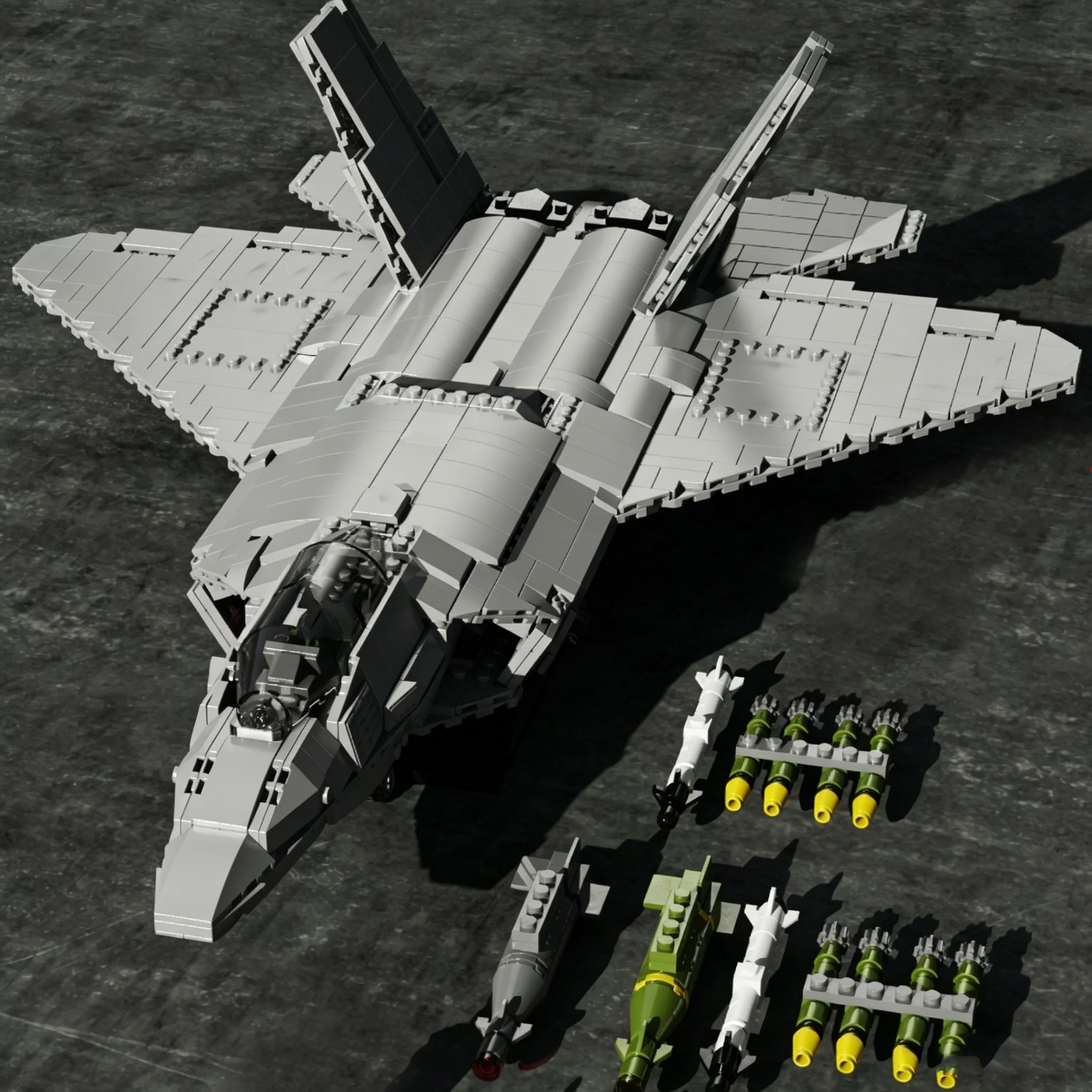 1837PCS F-22 Raptor Fighter Block Military Aircraft Model With Missile Soldier Figures Desktop Ornaments Puzzle Toy Holiday Gift
1837PCS F-22 Raptor Fighter Block Military Aircraft Model With Missile Soldier Figures Desktop Ornaments Puzzle Toy Holiday Gift
