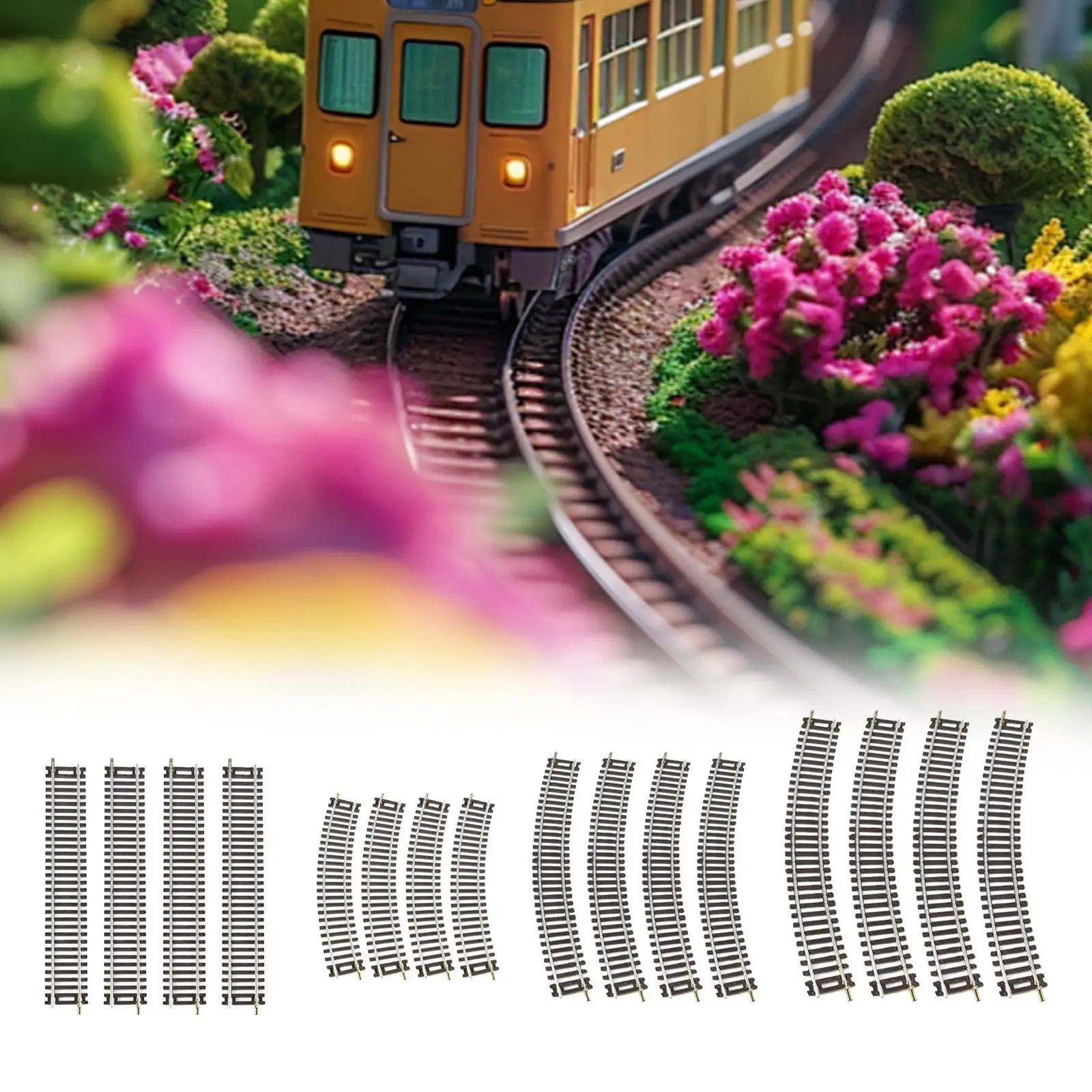 4x HO Scale Railroad Track, Model Railway Accessory Model Train Track DIY for 1:87 Toy
4x HO Scale Railroad Track, Model Railway Accessory Model Train Track DIY for 1:87 Toy