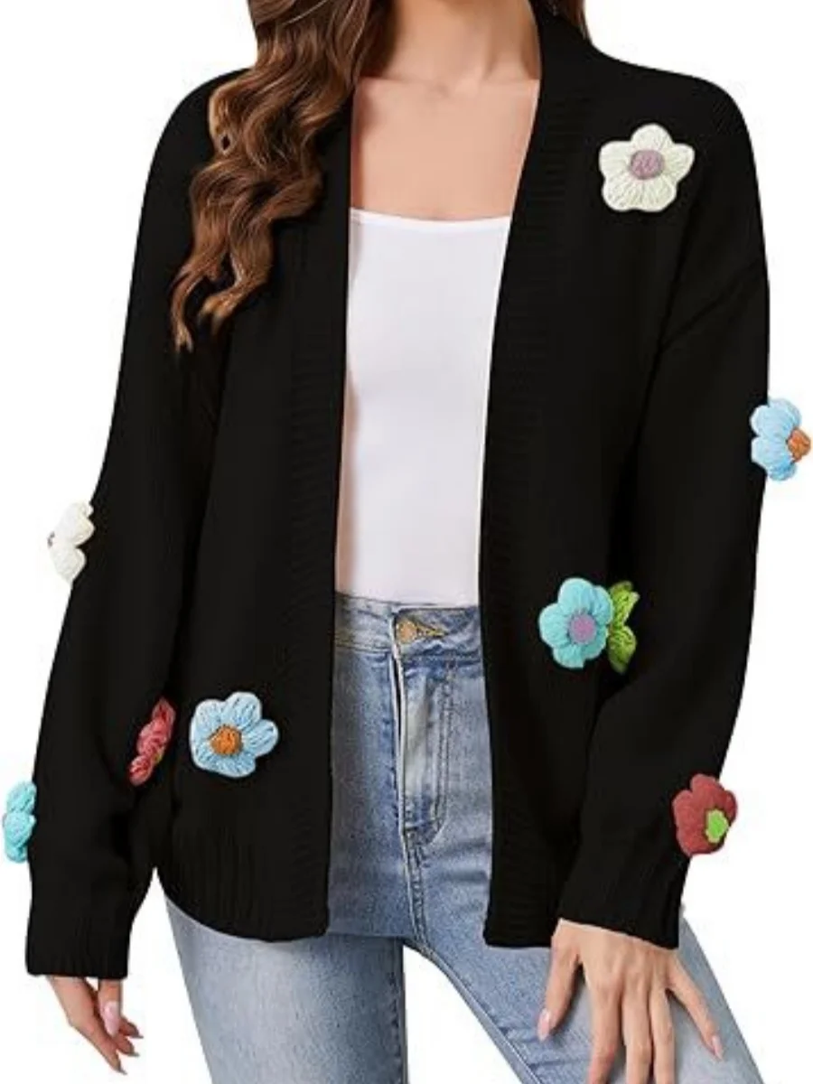Autumn Winte Fashionable Cardigan Sweater Super Thick 3D Flower Knitted Sweater Versatile Cute Charming Style
Autumn Winte Fashionable Cardigan Sweater Super Thick 3D Flower Knitted Sweater Versatile Cute Charming Style