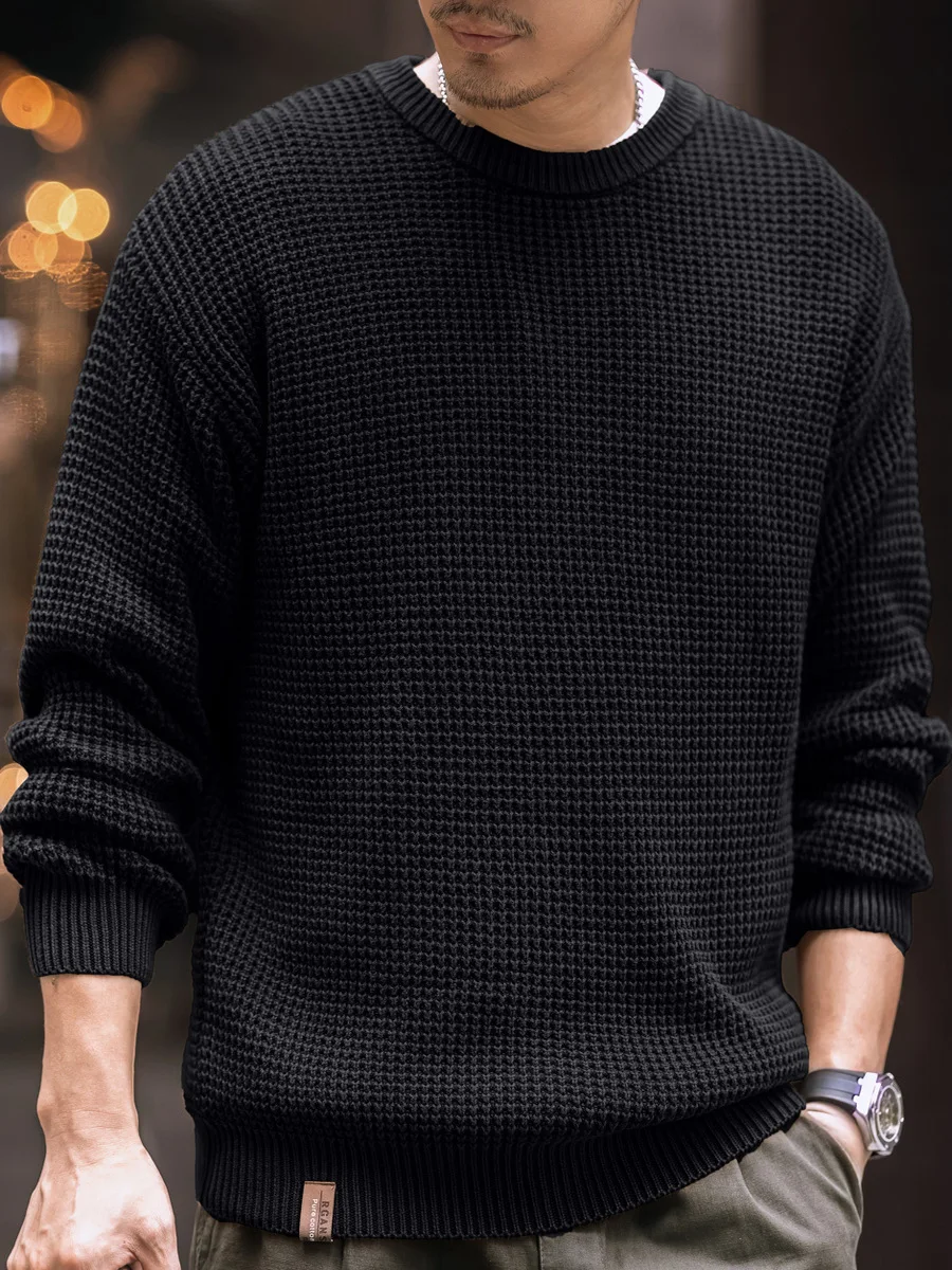 Мужской вязаный свитер в американском ретро-стиле, повседневный, свободного кроя, с круглым вырезом, длинными рукавами, из хлопка, теплый, комфортный, осенняя новинка.
Мужской вязаный свитер в американском ретро-стиле, повседневный, свободного кроя, с круглым вырезом, длинными рукавами, из хлопка, теплый, комфортный, осенняя новинка.