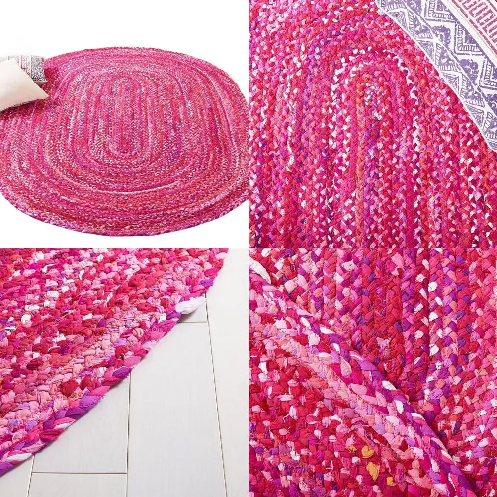 Handwoven Cotton Area Rug - 3' x 5' Oval, Pink & Fuschia, Reversible, Perfect for Living & Bedroom, High Traffic Spaces (BRD452U
Handwoven Cotton Area Rug - 3' x 5' Oval, Pink & Fuschia, Reversible, Perfect for Living & Bedroom, High Traffic Spaces (BRD452U