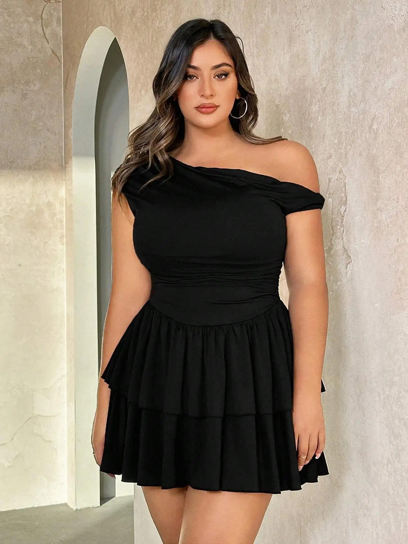Off Shoulder Black Tiered Mini Dress For Women Summer Casual Outfit
Off Shoulder Black Tiered Mini Dress For Women Summer Casual Outfit