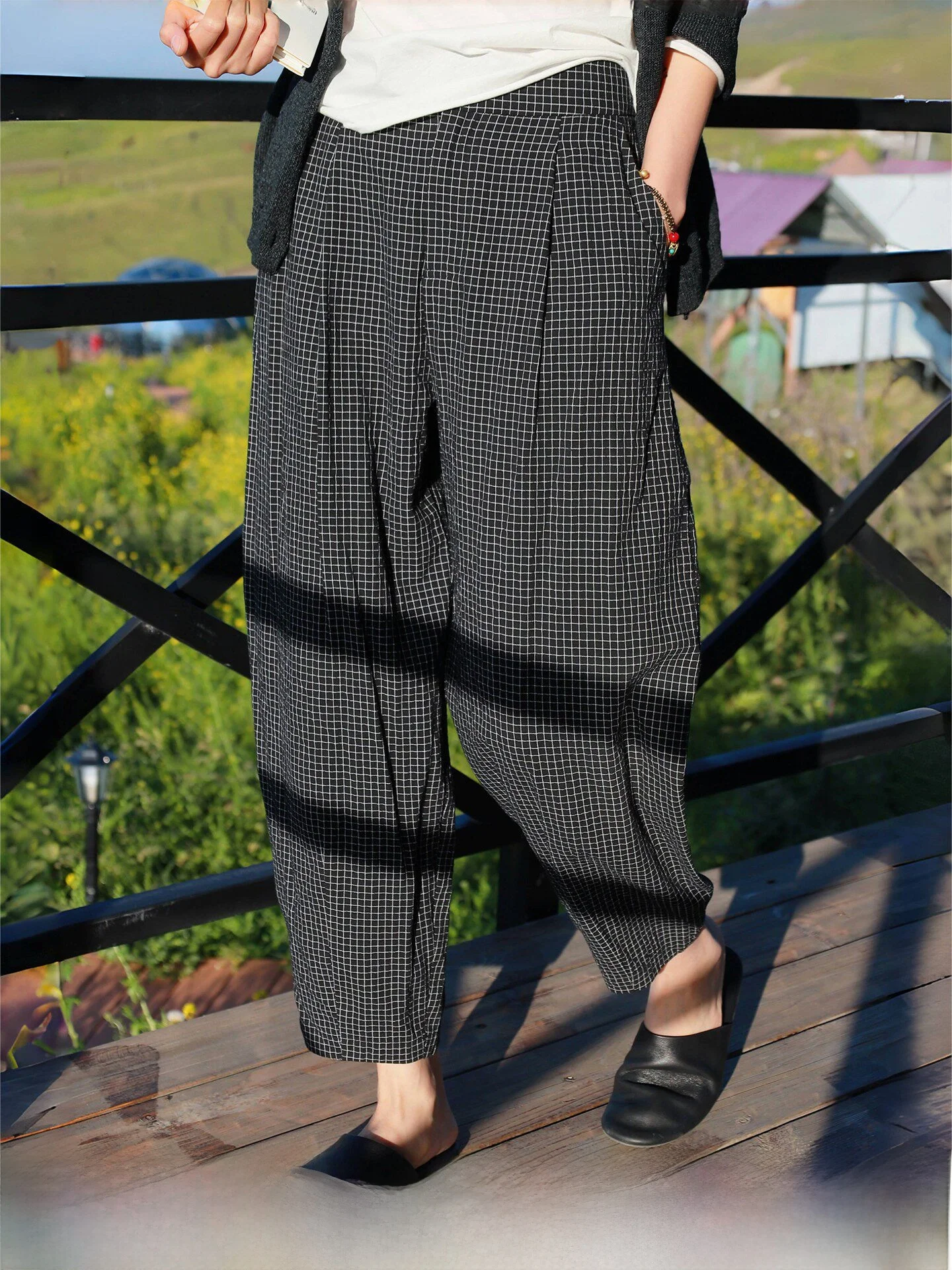 Simple Stylish Pure Cotton Harlan Pants Women's Loose Summer New Arrival Casual Trousers Plaid Pattern Comfortable Fit
Simple Stylish Pure Cotton Harlan Pants Women's Loose Summer New Arrival Casual Trousers Plaid Pattern Comfortable Fit