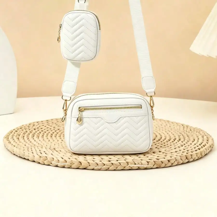 Ladies' messenger bag, new style wavy embroidery, front-pull slant messenger bag for camera, casual phone bag, coin purse
Ladies' messenger bag, new style wavy embroidery, front-pull slant messenger bag for camera, casual phone bag, coin purse