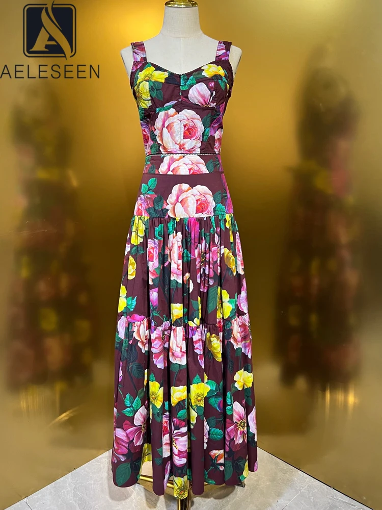 Женский пляжный комплект AELESEEN из 100% хлопка, короткий топ на бретелях-спагетти и длинная юбка с цветочным принтом, лето
Женский пляжный комплект AELESEEN из 100% хлопка, короткий топ на бретелях-спагетти и длинная юбка с цветочным принтом, лето