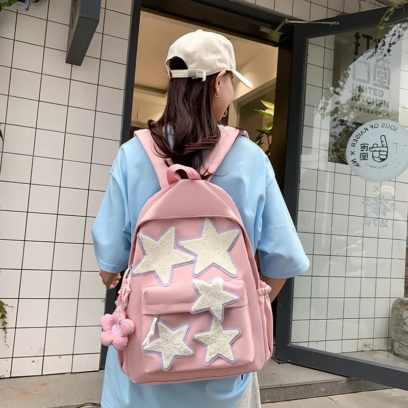 y2k Star Patched Backpack Fashion Casual Japanese style schoolbag Large Capacity Computer Backpack 
y2k Star Patched Backpack Fashion Casual Japanese style schoolbag Large Capacity Computer Backpack