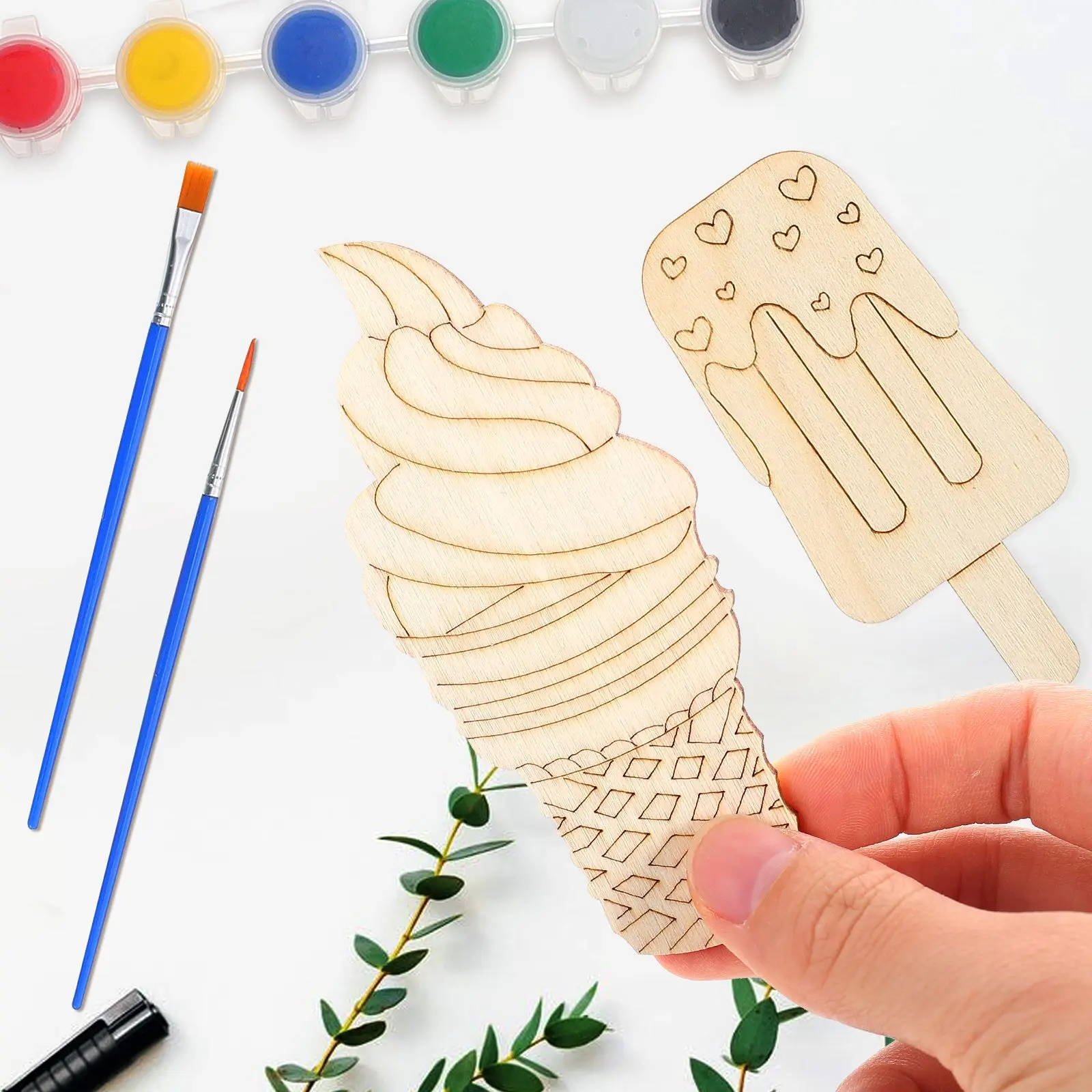 30 Pcs Ice Cream Wooden Cutouts Unfinished High Grade Material DIY Crafts for Kids Summer Decoration Safe Reliable
30 Pcs Ice Cream Wooden Cutouts Unfinished High Grade Material DIY Crafts for Kids Summer Decoration Safe Reliable